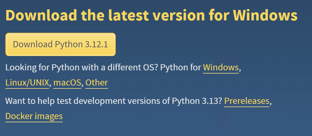 Pythonダウンロード